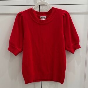 Holiday Red Crew Neck Short Sleeve Sweater - Super Soft!!!